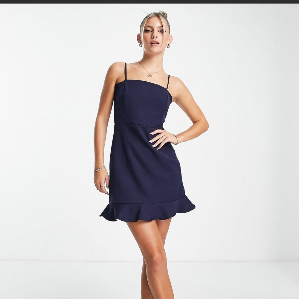 ASOS Trendyol navy cami mini dress XS size 2
